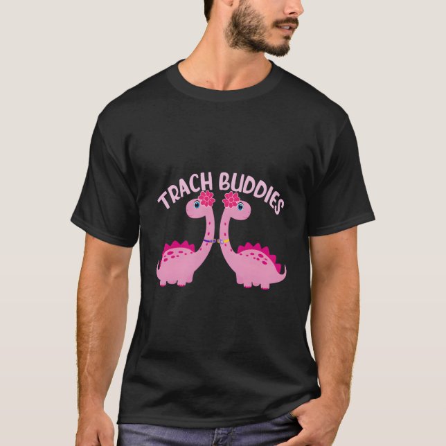 Tracheasaurus Trach Buddies Tracheostomy Awareness T Shirt (Framsida)