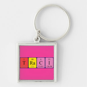 Traci Periodisk nyckelring bord namn