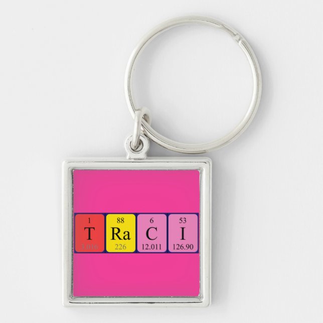 Traci Periodisk nyckelring bord namn (Framsidan)