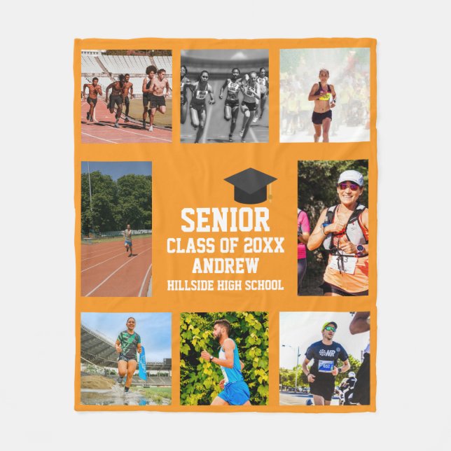 Track And Field Senior Night Graduation Graduation Fleecefilt (Framsidan)