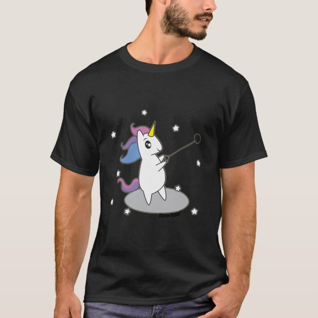 Track And Field Unicorn Hammer Thrower T Shirt (Framsida)