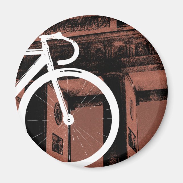 Track Bike Berlin Bronze Magnet (Framsidan)