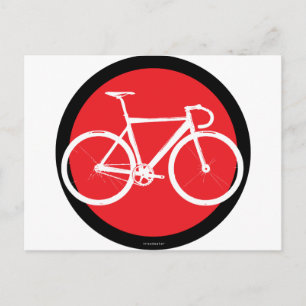 Track Bike - Red Dot Vykort