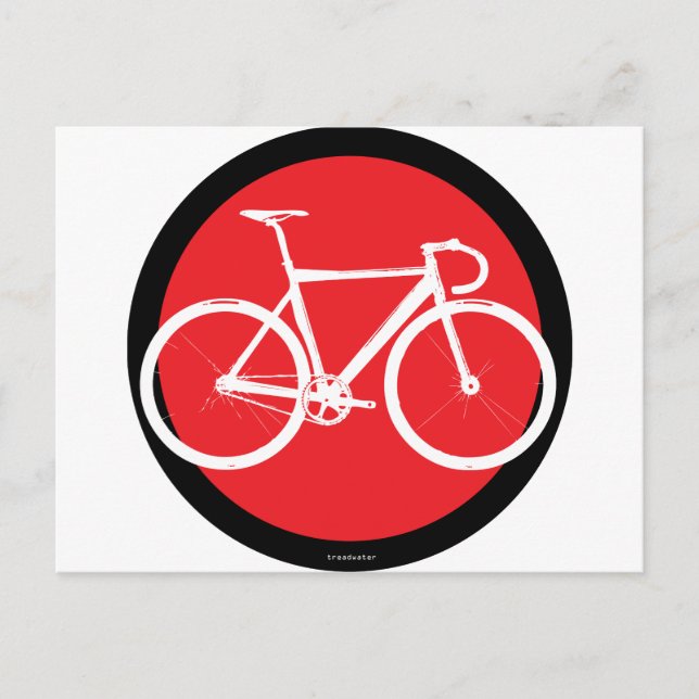 Track Bike - Red Dot Vykort (Framsida)