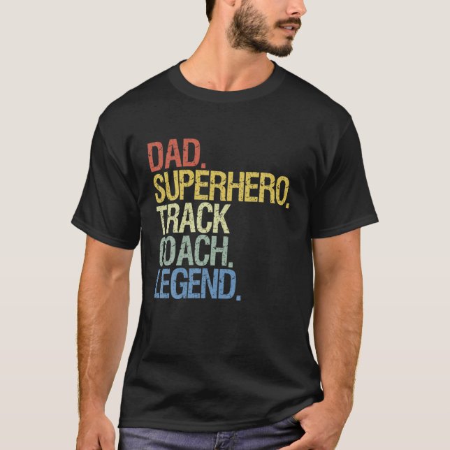 Track Coach Pappa T Shirt (Framsida)
