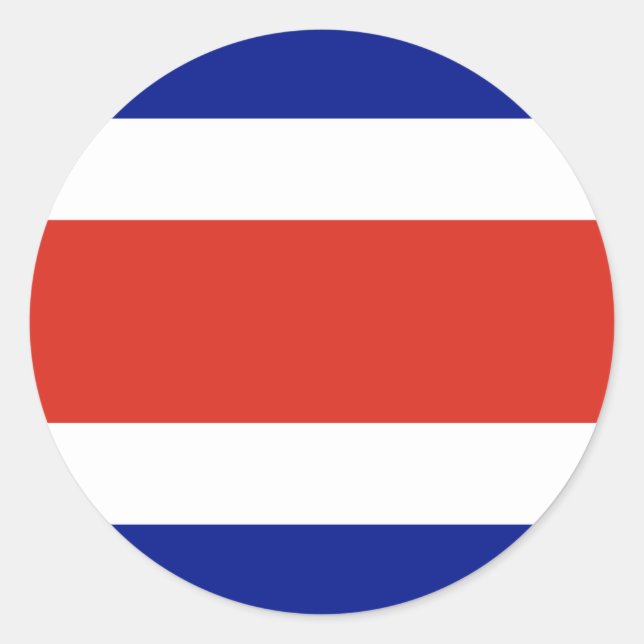 Träck med Costa Ricas Flagga Runt Klistermärke (Framsida)