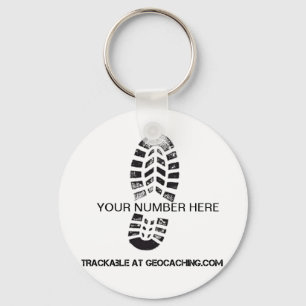 Trackable kängatryck nyckelring