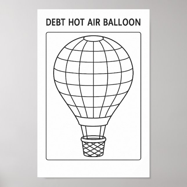 Tracker-färgning av Luftballong för skuldbetalning Poster (Framsidan)