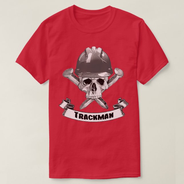 Trackman Skull och Spike Crossbone T Shirt (Design framsida)