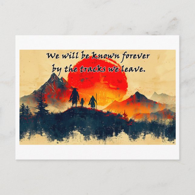 Tracks We Leave Behind - Design 1 Vykort (Framsida)