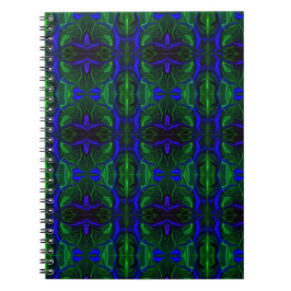 Traços azuis 'flutuando' sobre fundo verde. anteckningsbok