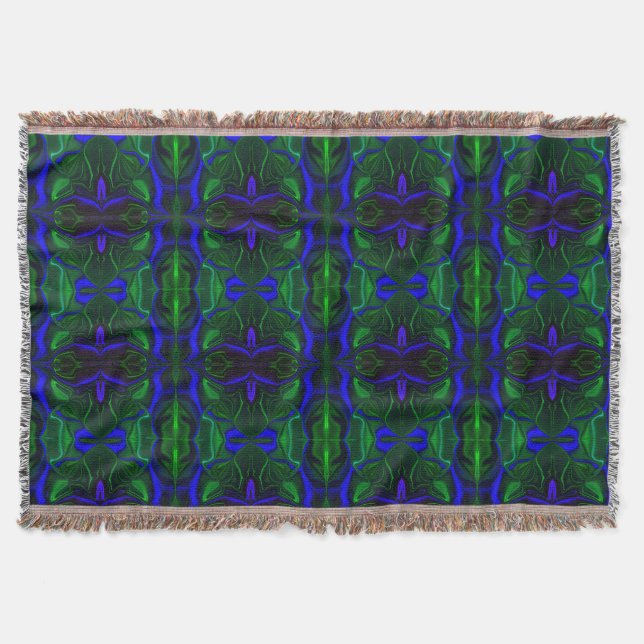 Traços azuis 'flutuando' sobre fundo verde. filt (Framsidan)