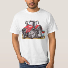 Tracteur Massey Ferguson caricaturé