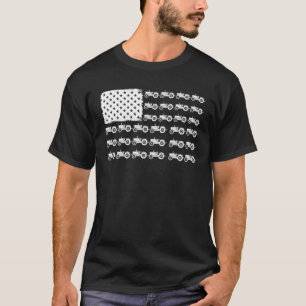 Tractor American USA flagga Funny Farmer Rancher G T Shirt