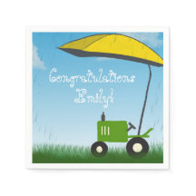 Tractor Baby Shower Napkins
