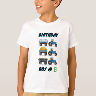 Tractor Birthday Boy @ 8 T Shirt