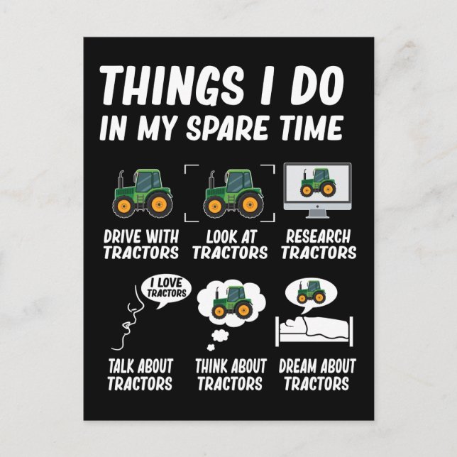 Tractor Boy Funny Farming Tractors Vykort (Framsida)