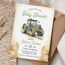 Tractor Boy Shower Inbjudningar