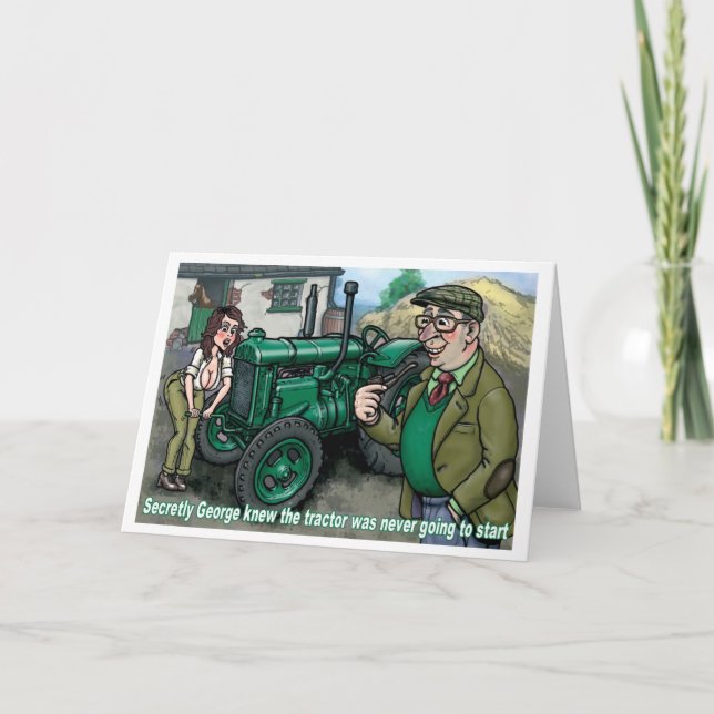 Tractor Card farbror George 1 Kort (Framsida)