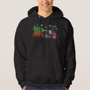 Tractor Carry Julgran Ugly Sweater Kid Truc Hoodie