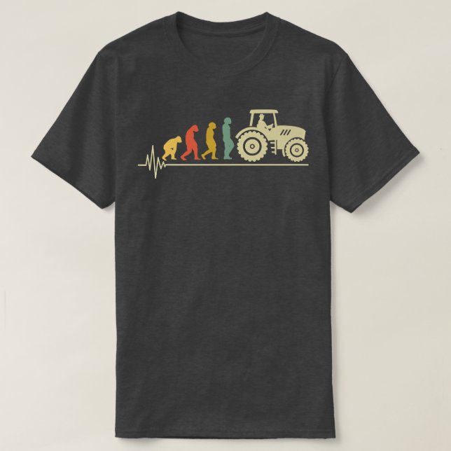 Tractor Driver Evolution Agriculture Farmer Fields T Shirt (Design framsida)