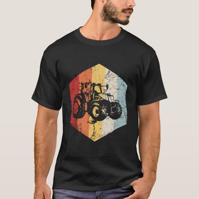 Tractor Farmer Farming Farm Harvest Agriculture T Shirt (Framsida)