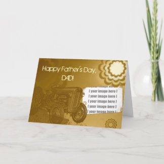 Tractor Fars dag Card: Lägg till ditt foto Kort