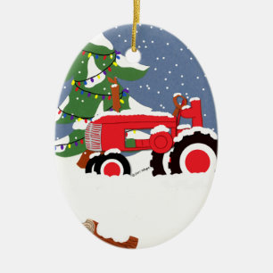 Tractor Julgran Ornament