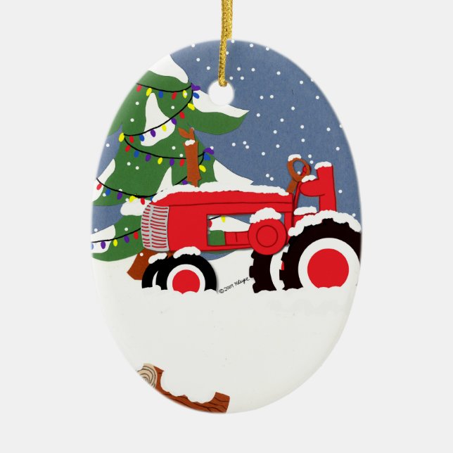 Tractor Julgran Ornament (Framsidan)