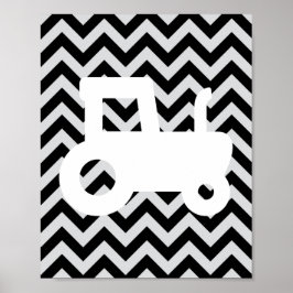 Tractor, Lastbilar och Bucks Chevron Art Print Set Poster