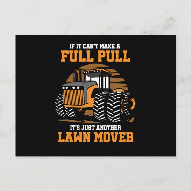 Tractor Puller Agriculturist Tractor Pulling If It Vykort (Framsida)