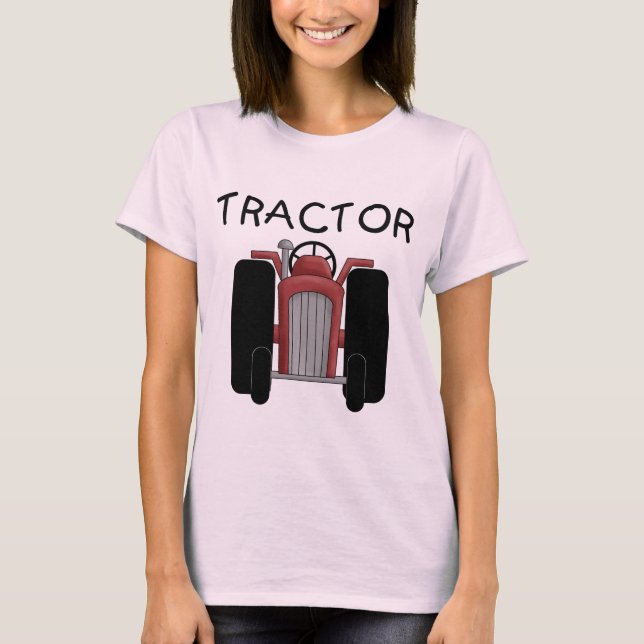 TRACTOR- Röda T-tröjor och gåvor T-shirt (Framsida)