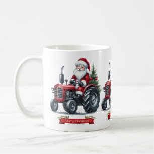 Tractor Santa Coffee Mugg