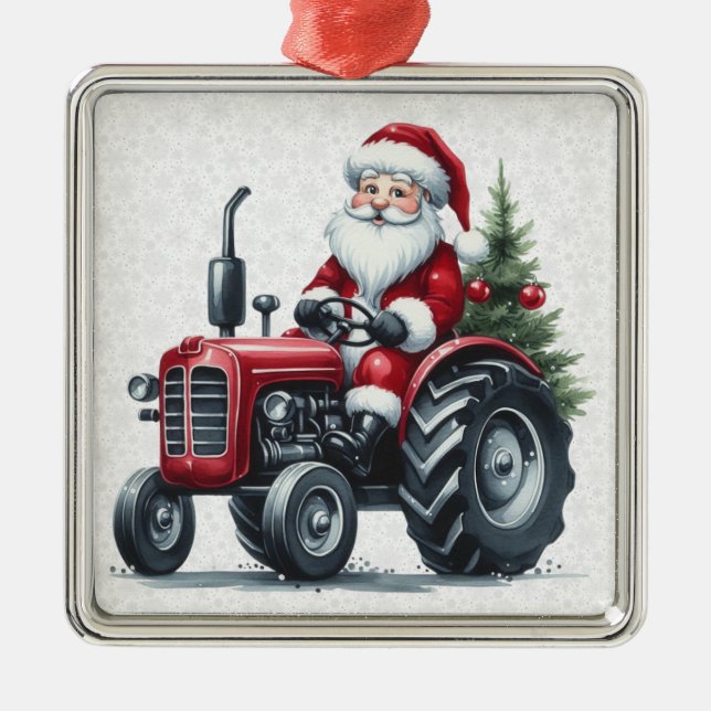 Tractor Santa Ornament (Framsidan)