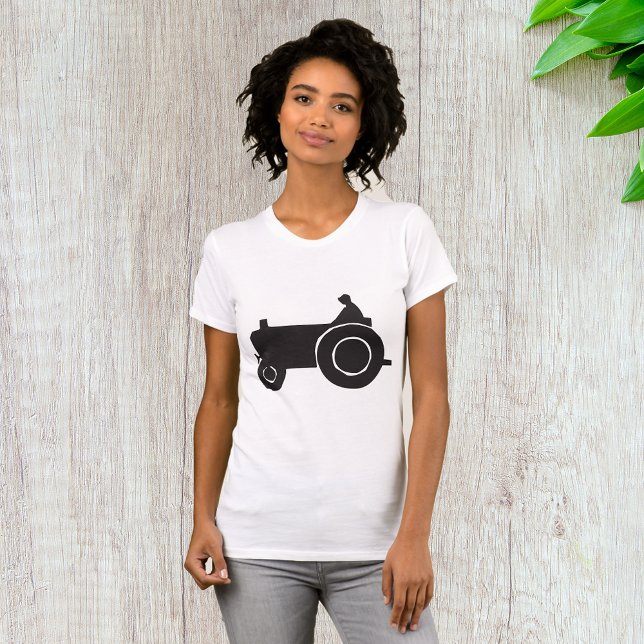 Tractor Silhouette Womens T-Shirt (Skapare uppladdad)