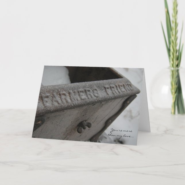 Tractor Valentine/Birthday Card - jordbrukarens vä Helgkort (Framsida)