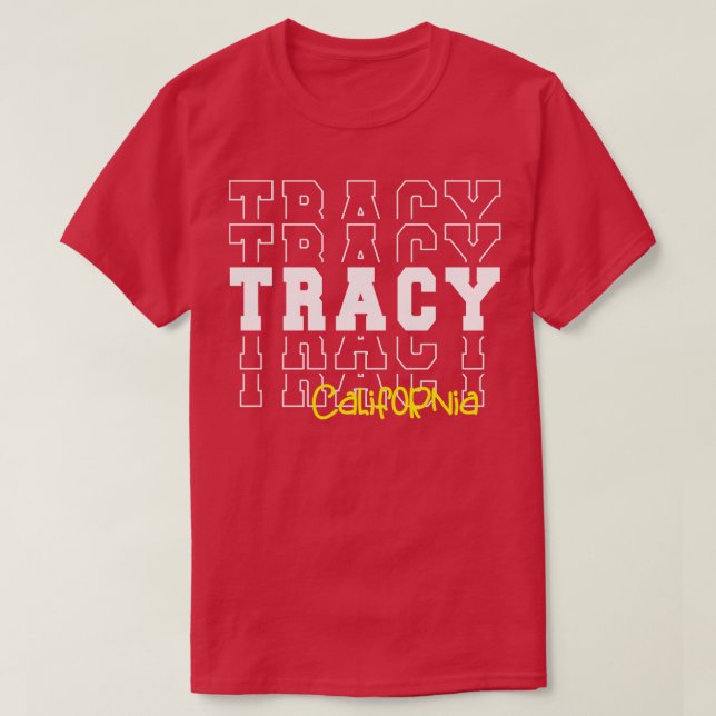 Tracy City California Tracy CA T Shirt (Design framsida)