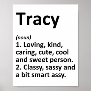 Tracy Definition Personligt Namn Rolig Födelsedag  Poster