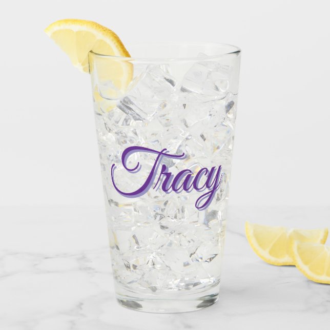 Tracy flicknamn i lila, glaskopp (Framsida Ice)