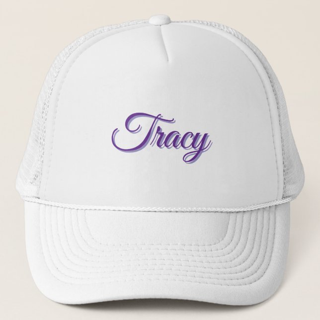 Tracy flicknamn i lila, keps (Framsida)