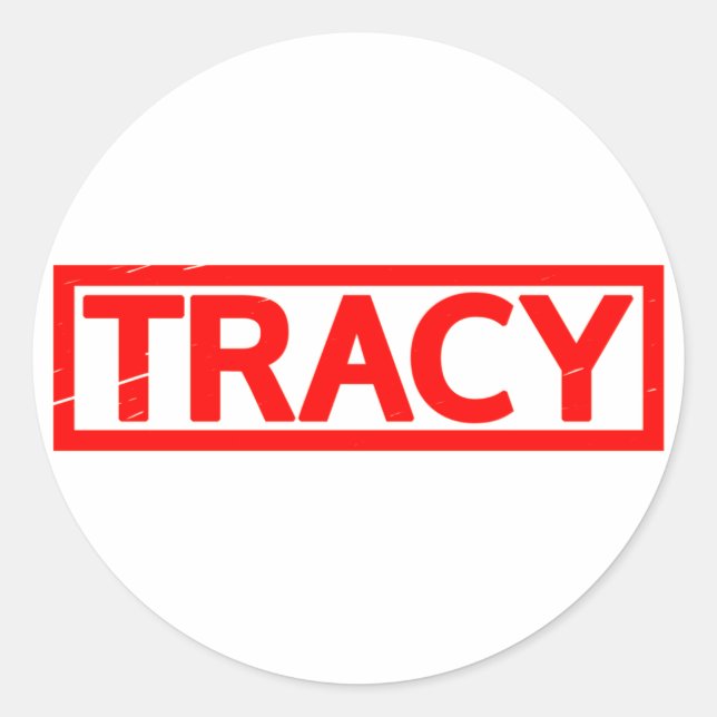 Tracy Frimärke Runt Klistermärke (Framsida)