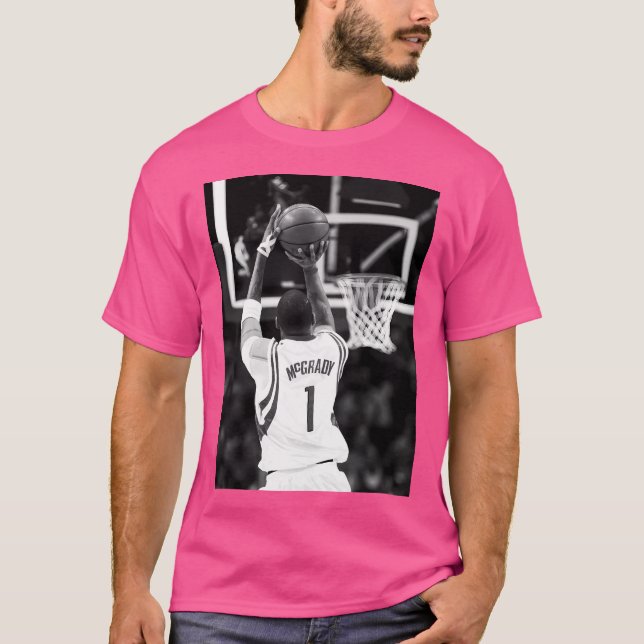 Tracy Mcgrady - Black White T Shirt (Framsida)