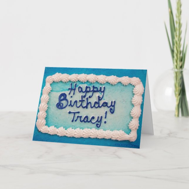 Tracy's 2016 Birthday Cake Kort (Framsida)