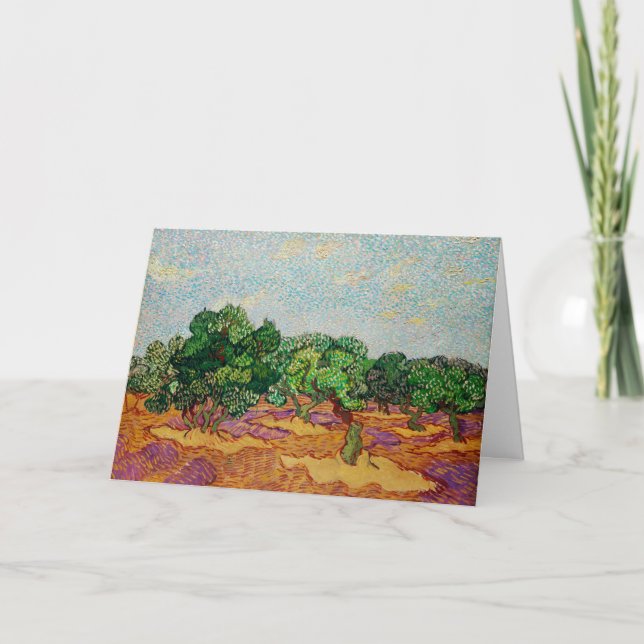 träd 1889 av vincent van gogh kort (Framsida)