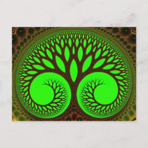 Träd 2 Fractal Art Vykort
