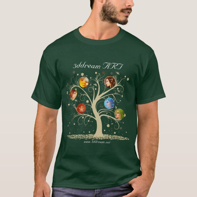 träd 3ddream tee (Framsida)
