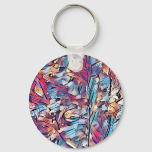 TRÄD ABSTRAKT KEYCHAIN NYCKELRING