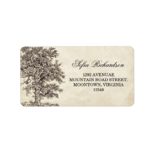 TRÄD ADRESSETIKETTER i VINTAGE