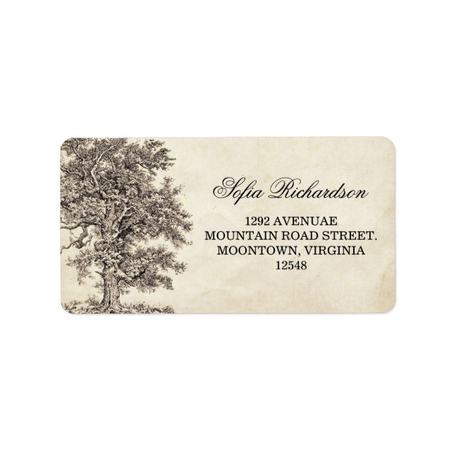 TRÄD ADRESSETIKETTER i VINTAGE (Framsidan)