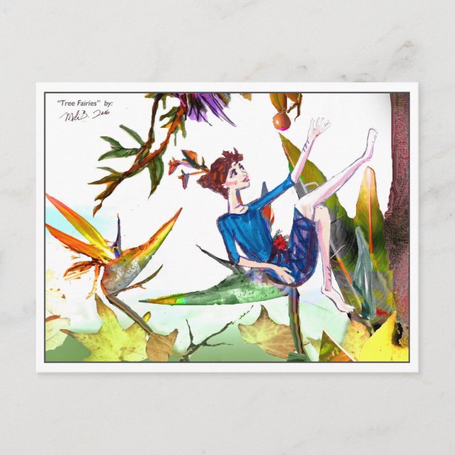 Träd Älvor 3 Vykort (Framsida)